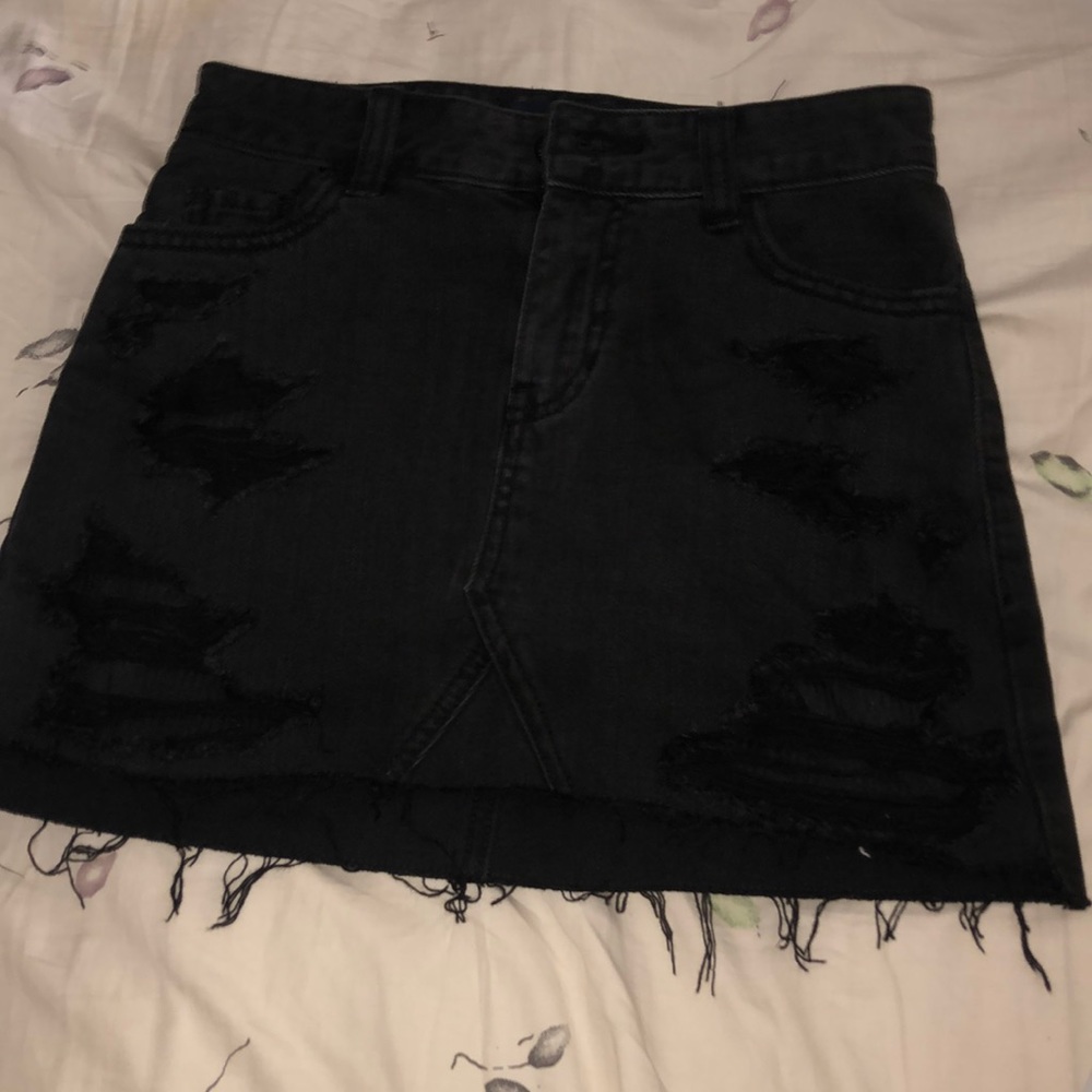 high rise mini skirt